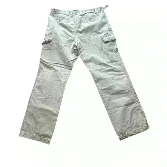 Hugo Boss Cargo Pants Men's L Ivory Straight Leg Button Pockets Cotton Bottoms. - Picture 2 of 12